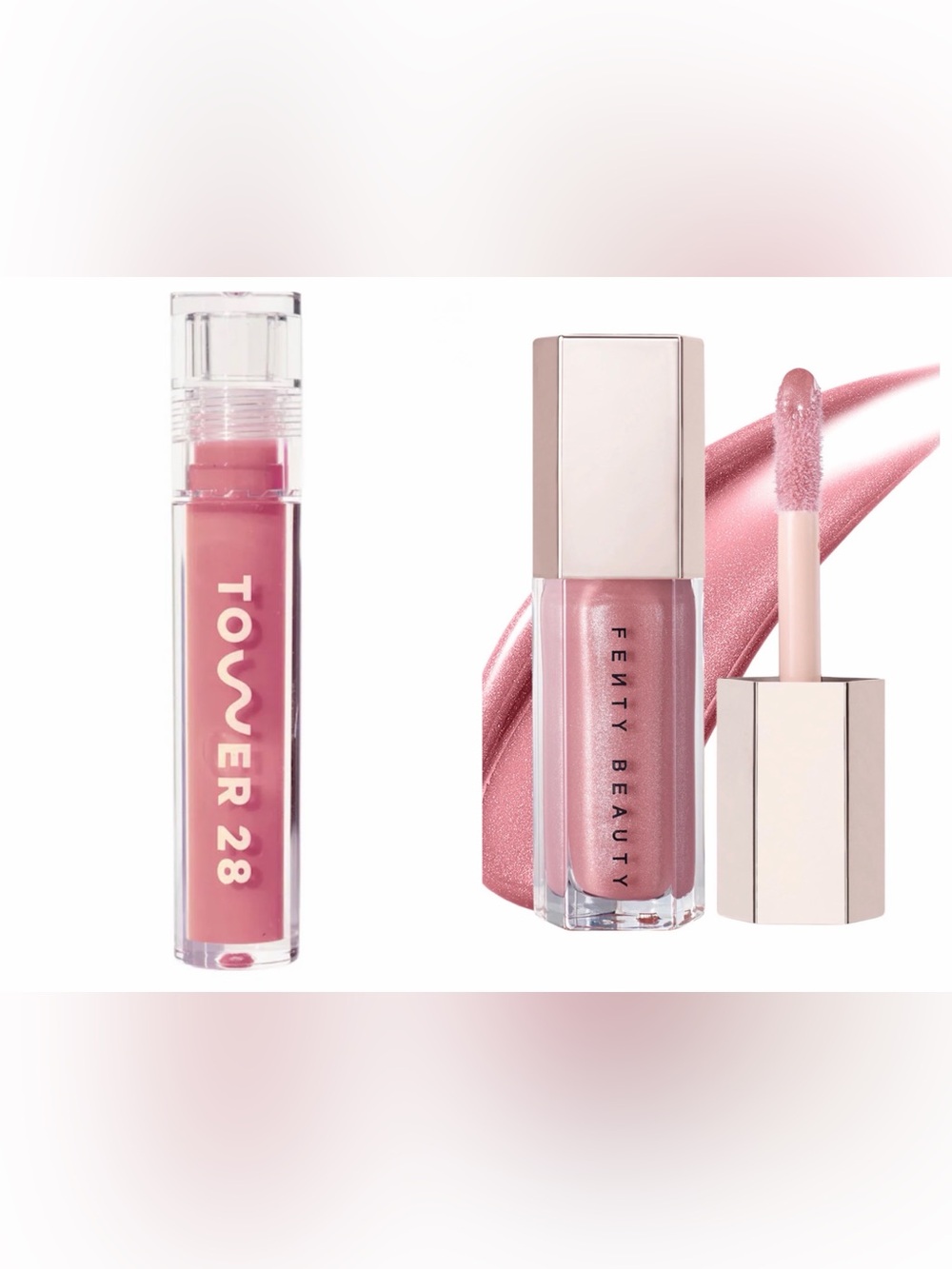 NWT Must Have Baby Pink Lip Gloss Minis- Fenty Beauty Fussy & Tower Pistachio
